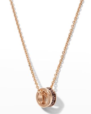 Yellow Gold and Pink Gold Brown PVD Quatre Mini Pendant Necklace