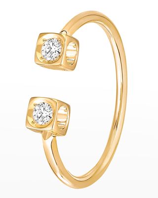 Yellow Gold Le Cube Diamond Accent Ring, Size 6.5