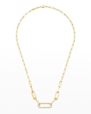 Yellow Gold Maillon Diamond-Link Necklace