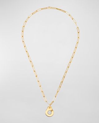 Yellow Gold Menot R15 Diamond Pendant Necklace