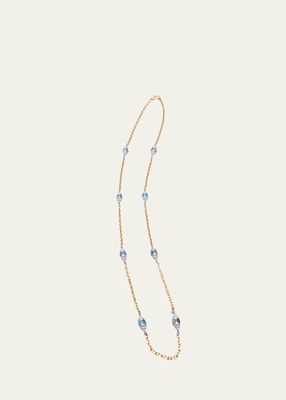 Yellow Gold Necklace with Diamonds and Opal