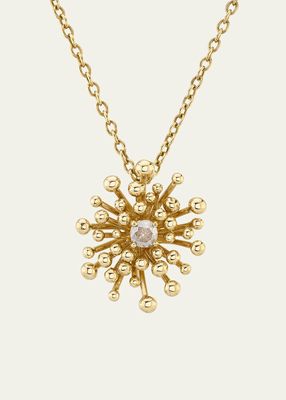 Yellow Gold Nocturne Pendant Necklace with Gray Diamonds