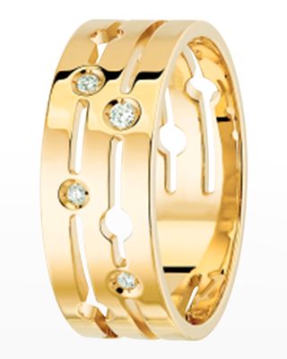 Yellow Gold Pulse Medium Band Ring, Size 6.5