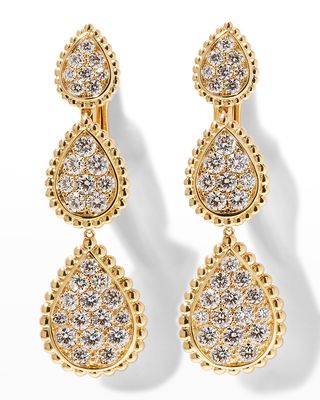 Yellow Gold Serpent Boheme Diamond 6-Motif Medium, Small and Extra-Small Earrings