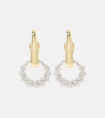 Yeprem Golden Strada 18kt gold drop earrings with diamonds