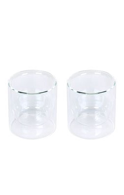 YIELD Double-wall Glass 6oz Set In Clear in Neutral.