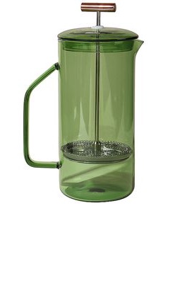 YIELD Glass French Press in Green.
