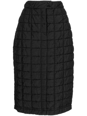 YMC Alina quilted midi skirt - Black