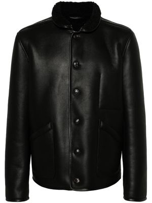 YMC Brainticket leather jacket - Black