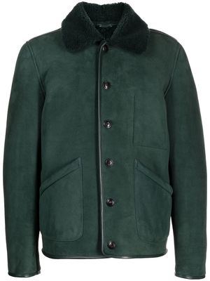 YMC Brainticket suede coat - Green