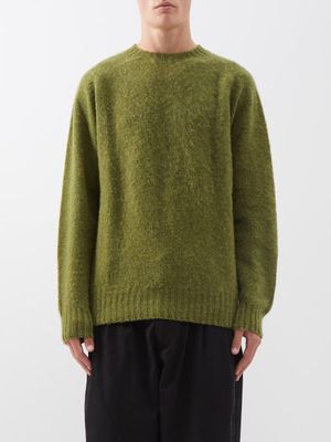 YMC - Brushed-lambswool Sweater - Mens - Green