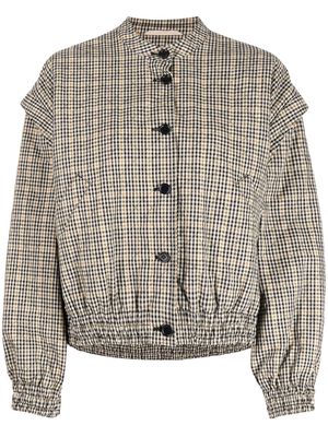 YMC check-print bomber jacket - Multicolour
