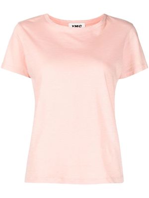 YMC crew-neck organic-cotton top - Pink