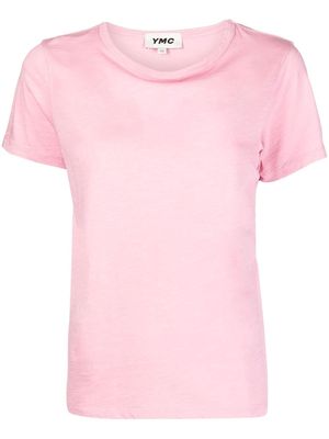 YMC crew neck short-sleeved T-shirt - Pink