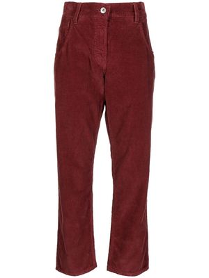 YMC cropped corduroy trousers - Red