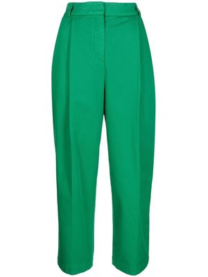 YMC cropped pleated trousers - Green