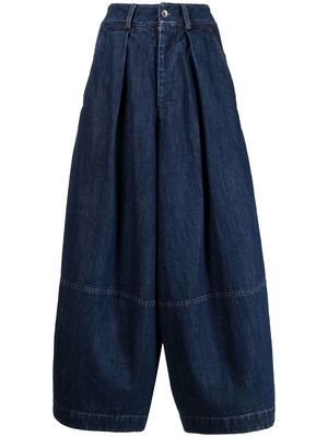 YMC Deadbeat wide-leg trousers - Blue
