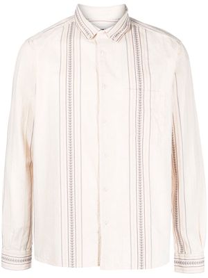 YMC Dean long-sleeved cotton shirt - Neutrals
