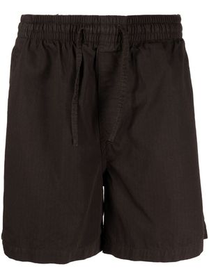 YMC drawstring-waist organic-cotton shorts - Brown