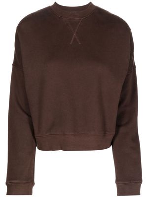 YMC drop-shoulder detail sweatshirt - Brown