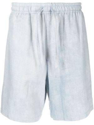 YMC elasticated drawstring-waistband shorts - Blue