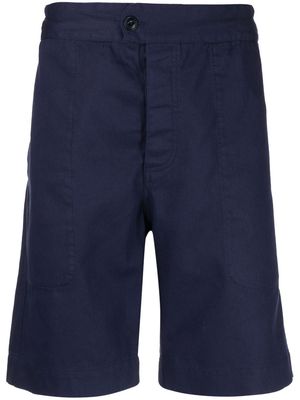YMC elasticated-waist cotton shorts - Blue