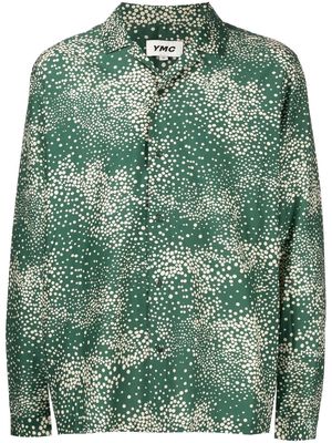 YMC Feathers dotted shirt - Green