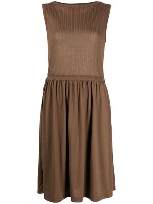 YMC flared-skirt day dress - Brown