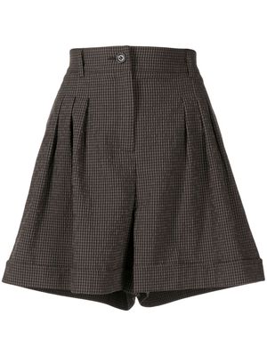 YMC flared tailored shorts - Brown