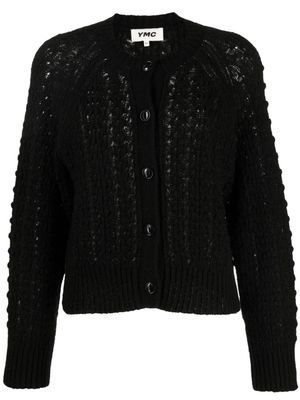 YMC Foxtail open-knit cardigan - Black