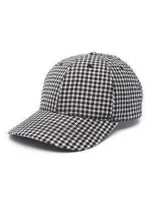 YMC gingham baseball cap - Black