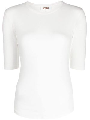 YMC half-sleeve organic-cotton top - White