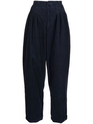 YMC high-waisted pleated trousers - Blue