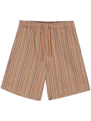 YMC Jay striped shorts - Brown