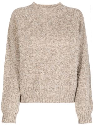 YMC Jets round-neck knit jumper - Brown