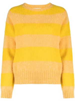 YMC Jets striped wool jumper - Yellow
