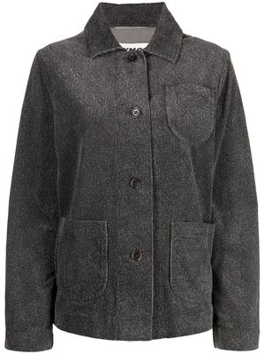 YMC Labour abstract-print corduroy jacket - Grey