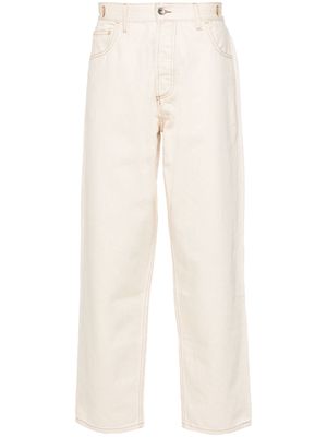 YMC logo-patch jeans - Neutrals