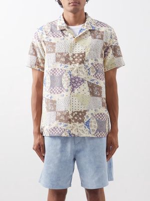 YMC - Malick Patchworked Cotton-blend Shirt - Mens - Multi