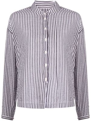 YMC Marianne striped cotton shirt - Grey