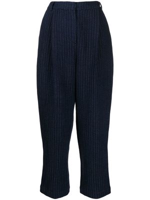 YMC Market straight-leg cut trousers - Blue