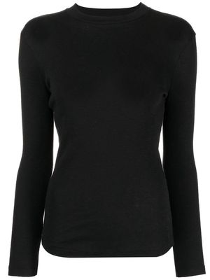 YMC mock neck long sleeve T-shirt - Black