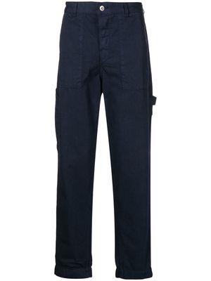 YMC organic cotton straight trousers - Blue