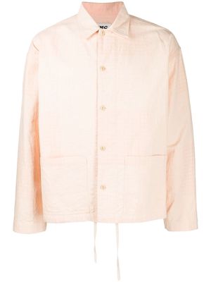 YMC PJ check-pattern long-sleeve shirt - Pink