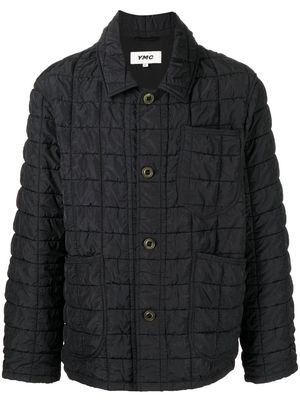 YMC quilted button up jacket - Black