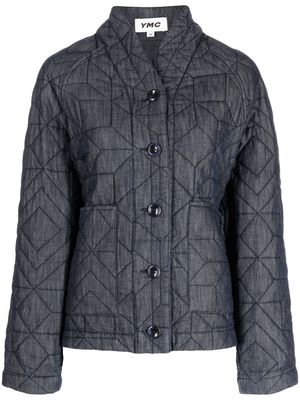 YMC quilted button-up jacket - Blue