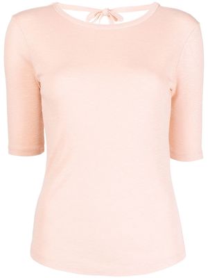 YMC rear-tied fitted top - Pink