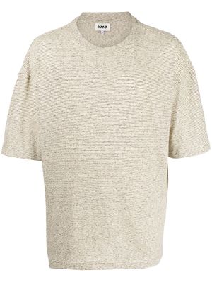 YMC round-neck striped T-shirt - Brown