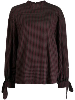 YMC Rush check-pattern blouse - Red