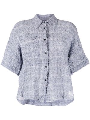 YMC short-sleeve button-down shirt - Blue